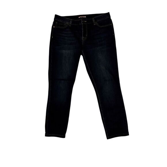 0214 Tommy Hilfiger Women 33x25.5 Capri Straight‎ Leg Jeans Blue Denim - Picture 1 of 5